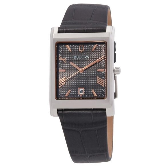 NWT Authentic Bulova Sutton Quartz Grey Dial Watch - Picture 1 of 3